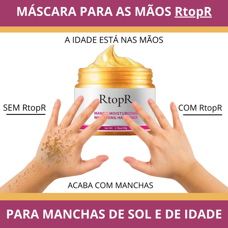 Máscara para as Mãos - RtopR - Acaba com manchas de idade. 50% DE DESCONTO + FRETE GRÁTIS