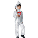 Essenza Fantasia Homem de Lata Infantil — Macacão Metálico + Chapéu Funil + Machado (opcional) ✨ 50% de DESCONTO + FRETE GRÁTIS!