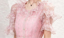 Essenza Vestido Renda Princesa Rosé — romântico & elegante ✨ 50% de DESCONTO + FRETE GRÁTIS!