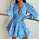 Essenza Vestido Floral Aura Romântica — babados & caimento leve ✨ 50% de DESCONTO + FRETE GRÁTIS!