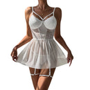 Essenza Babydoll Noite Rubi — renda & tule com tanga ✨ 50% de DESCONTO + FRETE GRÁTIS!