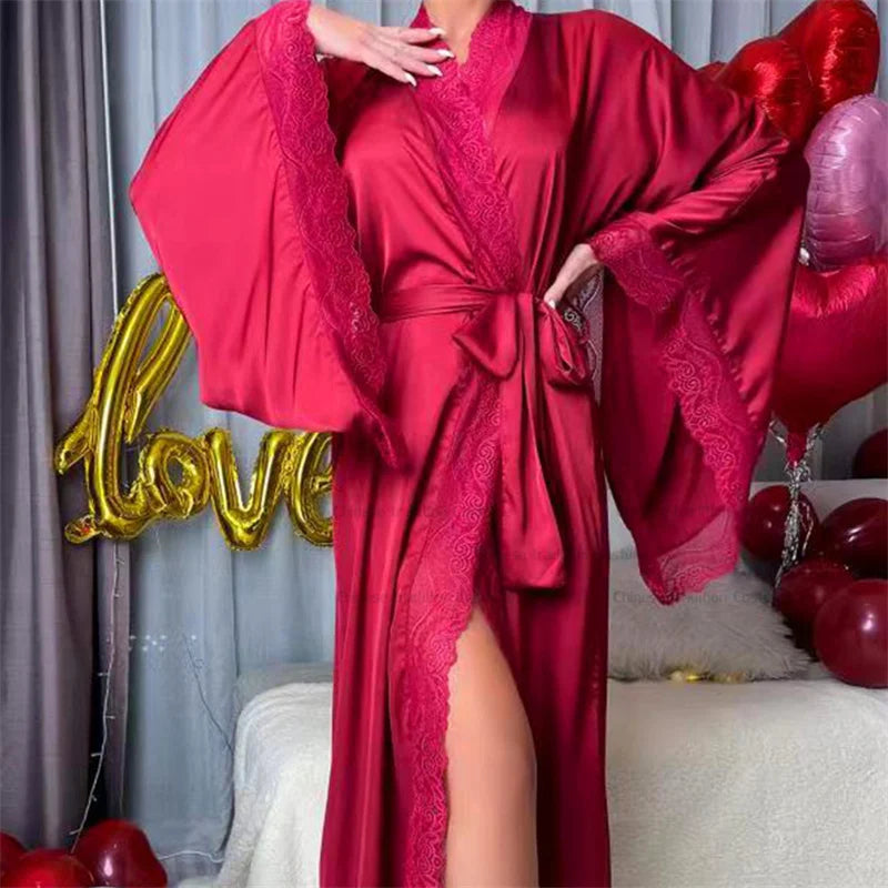 Essenza Robe Cetim Serena — acetinado, rendado, elegante ✨ 50% de DESCONTO + FRETE GRÁTIS!