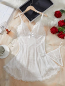 Essenza Babydoll Laço Tangerina — renda com tule fluido ✨ 50% de DESCONTO + FRETE GRÁTIS!