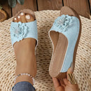 Essenza Sandália Floral Bloom — Plataforma de Cunha & Flor 3D ✨ 50% de DESCONTO + FRETE GRÁTIS!