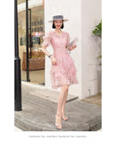 Essenza Vestido Renda Princesa Rosé — romântico & elegante ✨ 50% de DESCONTO + FRETE GRÁTIS!