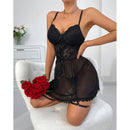 Essenza Babydoll Laço de Seda — renda bordada com mini saia & tanga ✨ 50% de DESCONTO + FRETE GRÁTIS!