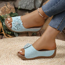 Essenza Sandália Floral Bloom — Plataforma de Cunha & Flor 3D ✨ 50% de DESCONTO + FRETE GRÁTIS!