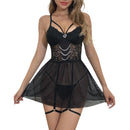 Essenza Babydoll Noite Rubi — renda & tule com tanga ✨ 50% de DESCONTO + FRETE GRÁTIS!
