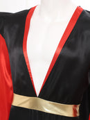 Essenza Fantasia Vilão Oriental — Túnica Longa de Cetim Masculina (Faixa Dourada) ✨ 50% de DESCONTO + FRETE GRÁTIS!