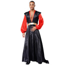 Essenza Fantasia Vilão Oriental — Túnica Longa de Cetim Masculina (Faixa Dourada) ✨ 50% de DESCONTO + FRETE GRÁTIS!