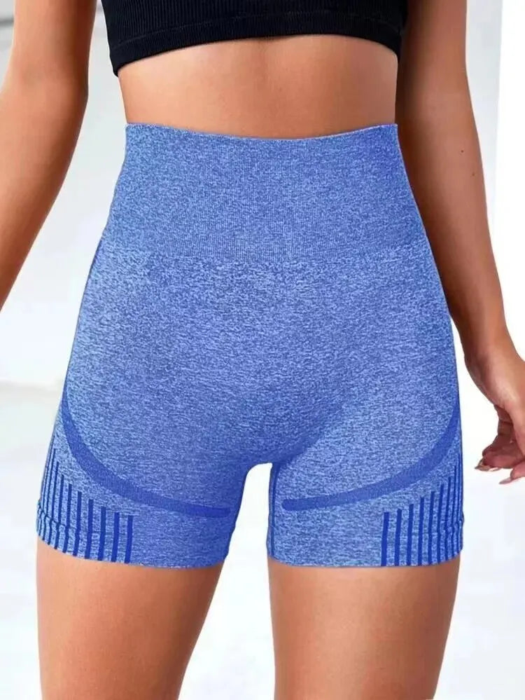 Shorts Fitness Feminino de Cintura Alta para Yoga e Treino