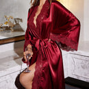 “Essenza Robe Noir Lace — acetinado, rendado, longo ✨ 50% de DESCONTO + FRETE GRÁTIS!”?