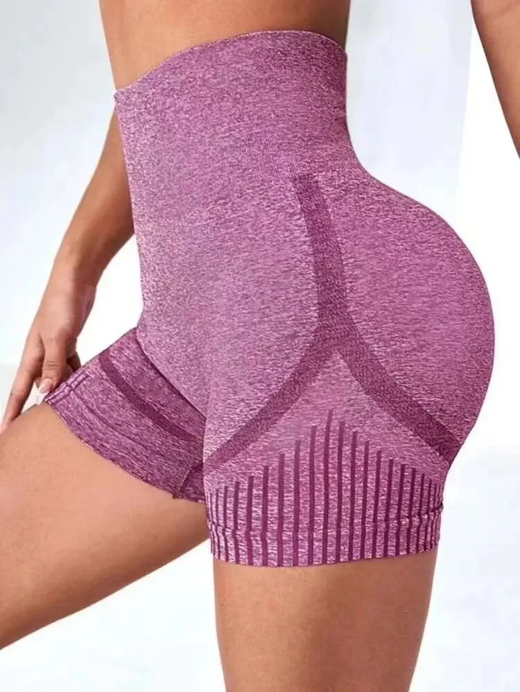 Shorts Fitness Feminino de Cintura Alta para Yoga e Treino