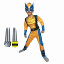 Essenza Fantasia Wolverine Infantil — Macacão + Máscara + Garras (opcional) 🐾 Super-Herói ✨ 50% OFF + FRETE GRÁTIS!