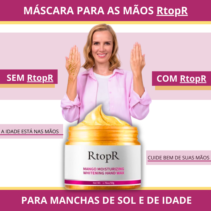 Máscara para as Mãos - RtopR - Acaba com manchas de idade. 50% DE DESCONTO + FRETE GRÁTIS