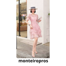 Essenza Vestido Renda Princesa Rosé — romântico & elegante ✨ 50% de DESCONTO + FRETE GRÁTIS!